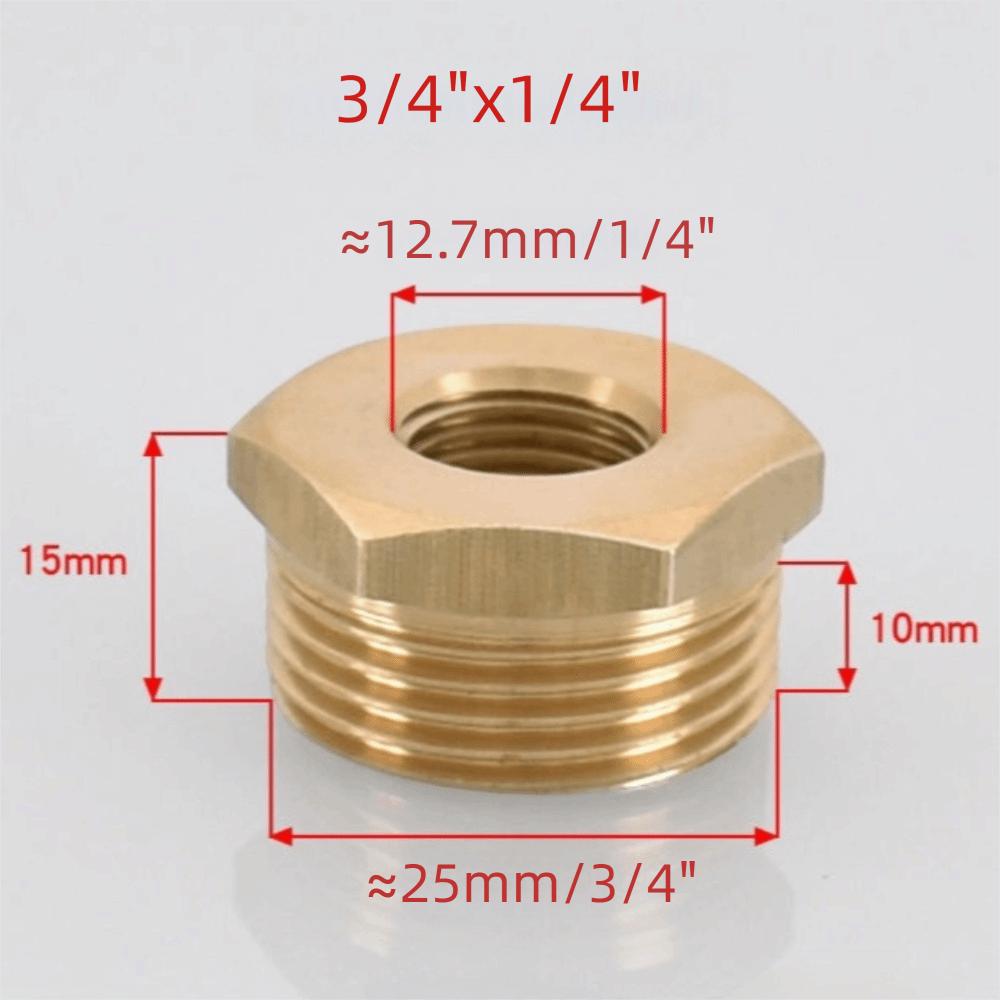 Brass Brass Hex Bushing 1/8 1/4 3/8 1/2 3/4 Water Gas Adapter Coupler Reducer Pipe Fitting