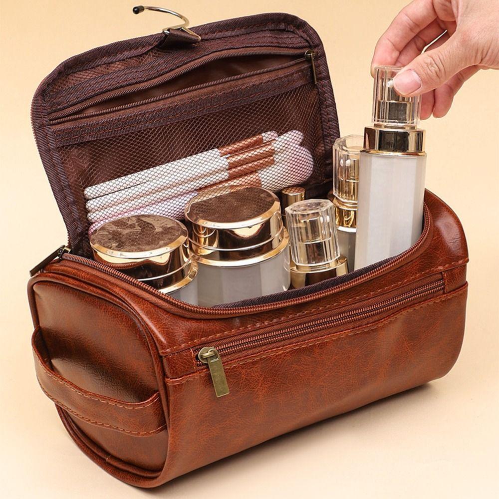 With Handle Men Toiletry Bag Waterproof Makeup Bag Durable Cosmetic Storage Bag  Business