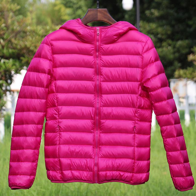 2023 Winter Lightweight Down Jacket for Plus Size Middle-Aged & Elderly, Short Hooded Style, Fits Up to 200 Jin