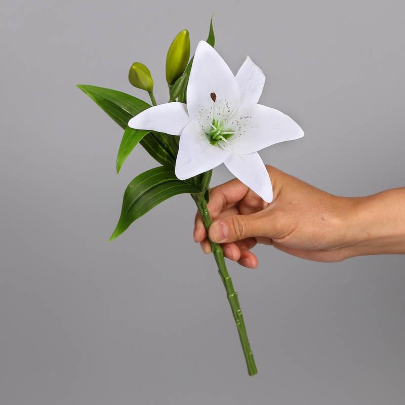 38Cm Artificial Flowers Fake Lily Bouquet Diy Creative Bouquet Desktop Vase Flower Arrangement Room Decoration