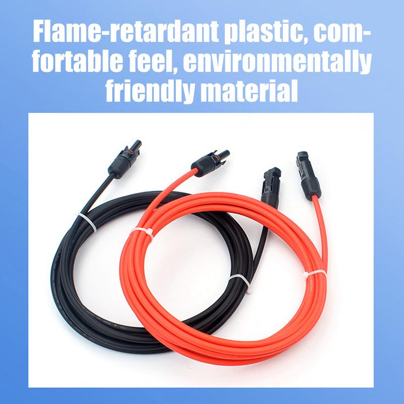 Extension Cable 1M Solar Panel Cables UV Resistant Protective Wire 1M For Boats Car Home Photovoltaic Systems Outdoor Use