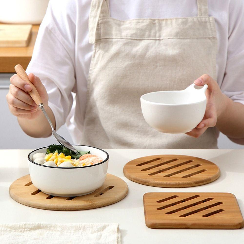 2Pcs Anti Scald Heat Resistant Holder Square/Round Drink Insulation Pad  Housewarming Gift