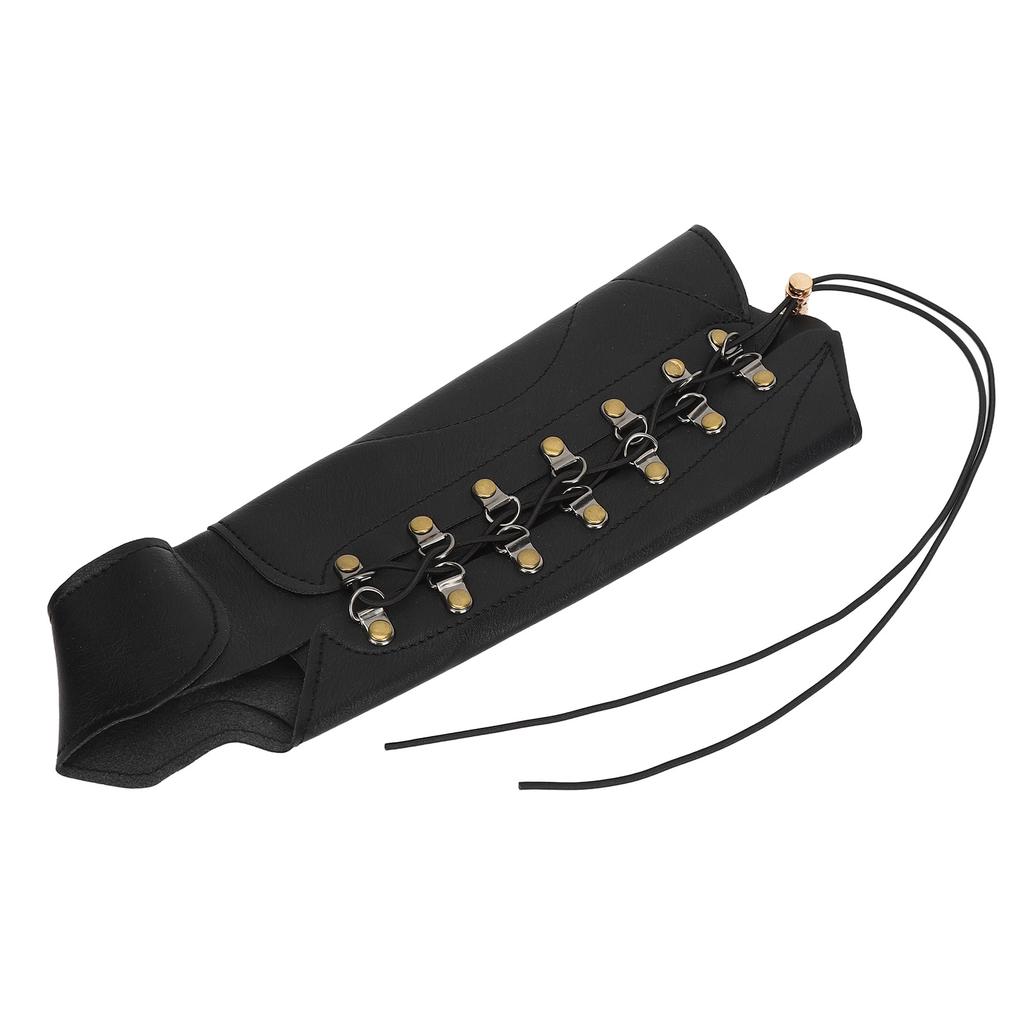 Archery Arm Guard PU Leather Soft Antiwear Adjustable Easy To Wear Archery Forearm Protector for Protection Practice