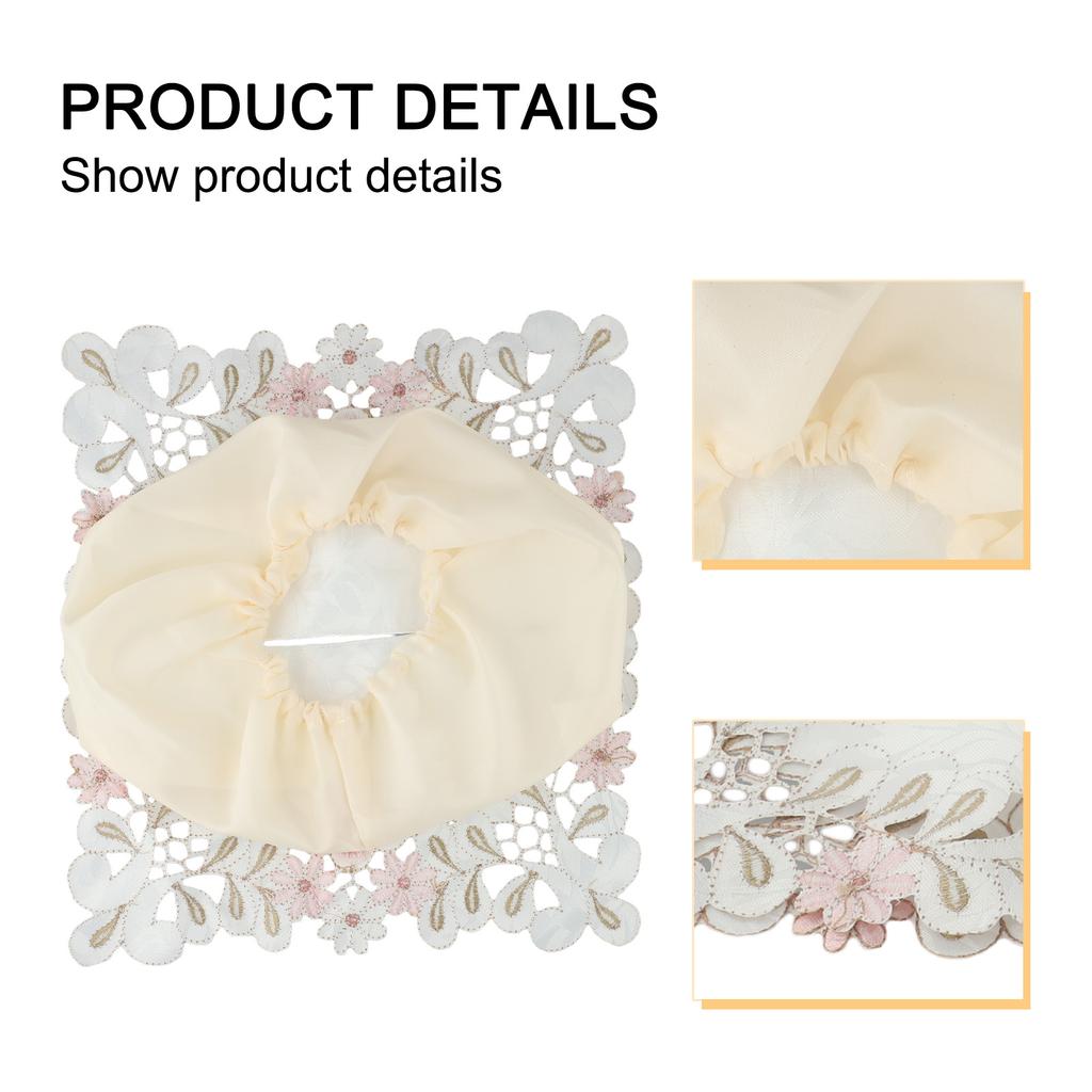 Embroidered Floral Lace Tissue Box Cover Keep Your Tissues Neat and Tidy