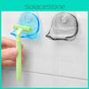 Clear Plastic Super Suction Cup Razor Rack With Easy Installation For Bathroom Use