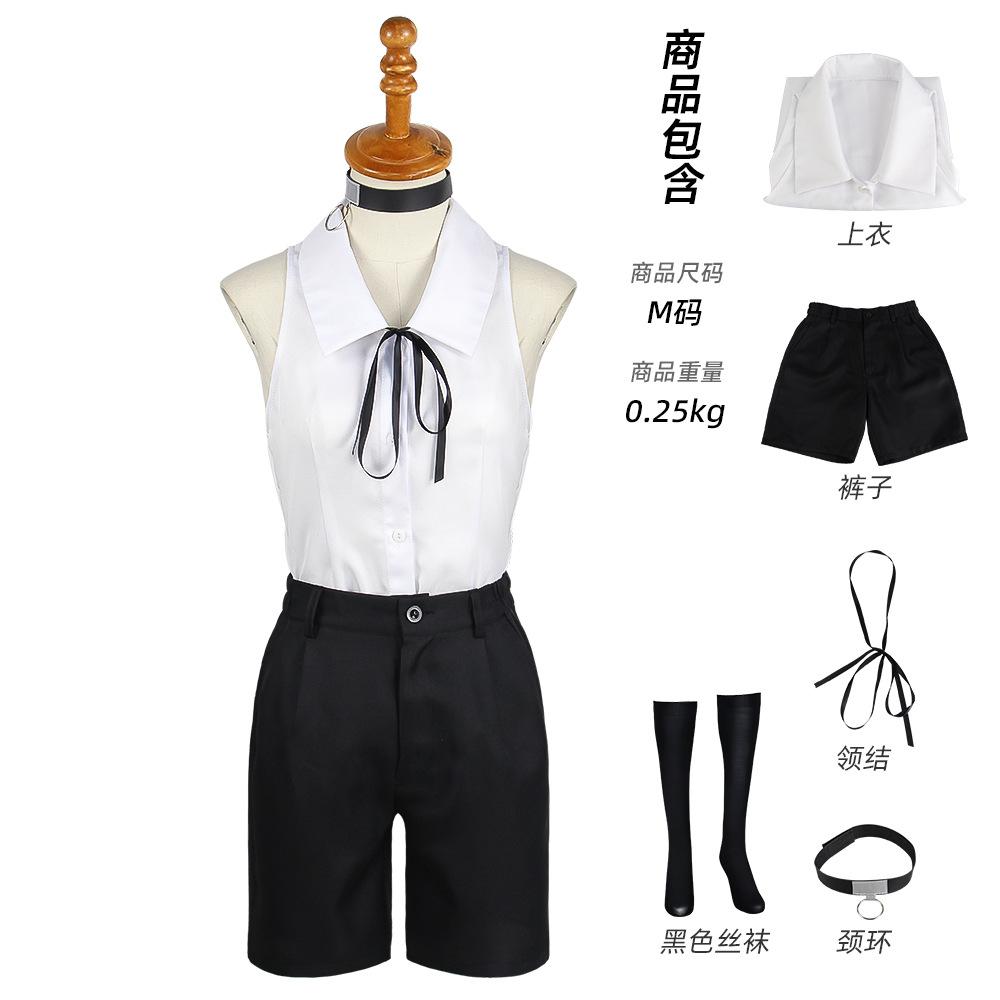 Chainsaw Man Black Suit Cosplay Costume, Aki Hayakawa & Denji Uniform Casual Business Black Suit Outfit