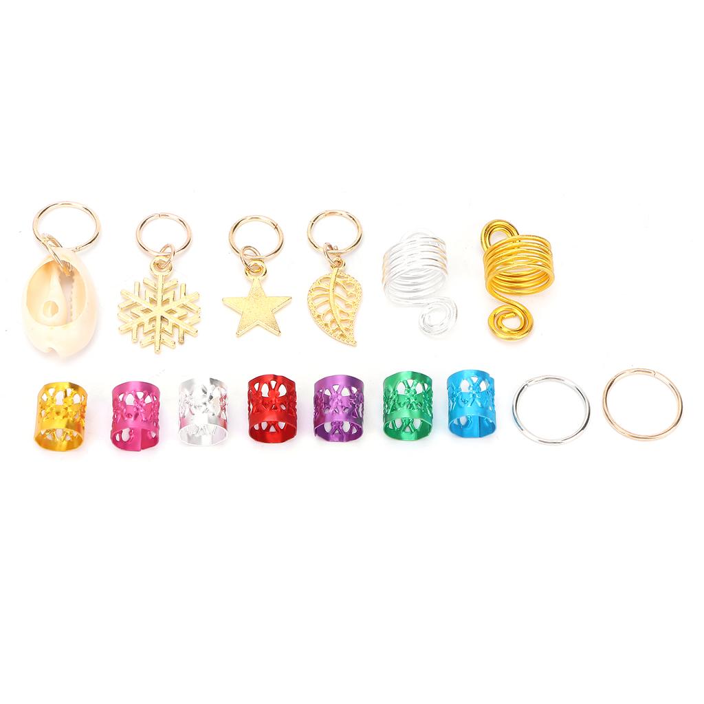 Hair Jewelry Braiding Rings Adjustable Metal Cuffs Hair Braiding Dreadlocks Decoration