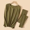 "Women's Seamless Cashmere Protein Thermal Underwear Set: Slim Fit, Body-Shaping for Autumn & Winter"