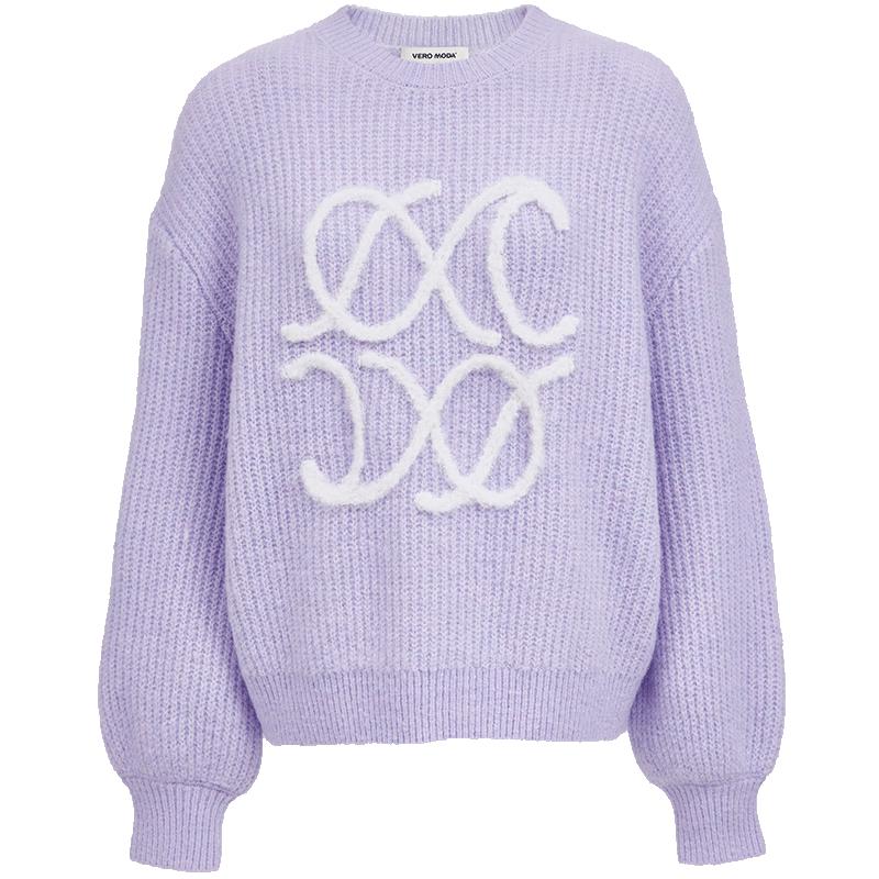 

VEROMODA Women s 2025 Autumn/Winter Wool Blend Color-Block Knit Sweater L