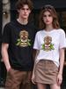 Unisex T Shirt with Polynesian Tiki Mask Print Casual Summer Top