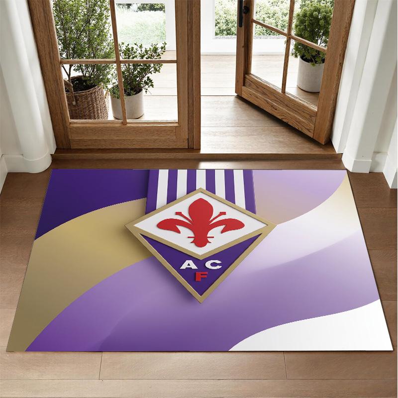Fiorentina FC Design Crystal Velvet Rug Soft Decorative Mat for Bedroom Entrance
