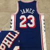 LeBron James Basketball Jersey Set NBA Team Uniforms Lakers 76ers Heat Cavaliers 23 6 Number Custom Stitched Sportswear