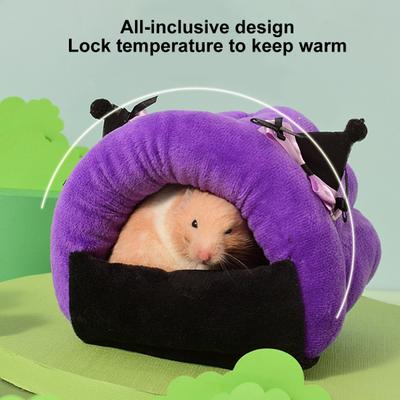 Hamster Nest Cozy Guinea Pig Bed Winter Warm Plush Hideout Small Animals Resting Cave for Rabbits Guinea Pigs Ferrets