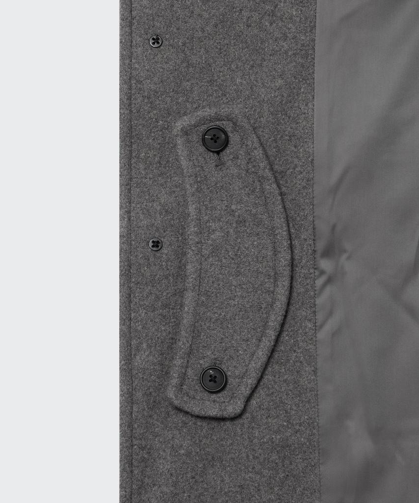 Musinsa Standard Wool Blend Oversized Muff Balmacaan Coat [Medium Grey]