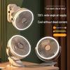 Rechargeable USB Clip Fan with Desk Lamp - Large Battery, Portable for Student Dormitories