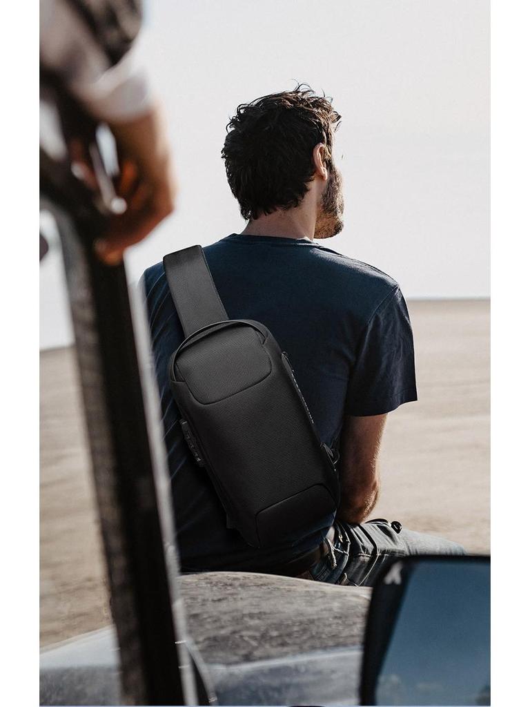 Men's Functional Crossbody Chest Bag – Trendy Korean Style Business Shoulder Bag