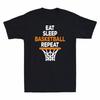 Eat Sleep Basketball Repeat Funny Gift Men's Cotton Short Sleeve T-Shirt