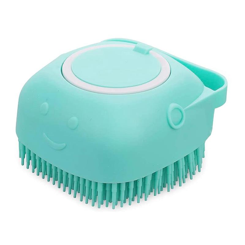 

Silicone Dog Bath and Massage Glove Brush, Pet Cat Bathroom Cleaning Tool Comb, Dog Brush, Pour Shampoo, Dog Grooming Supplies синий