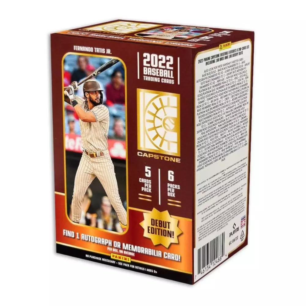 

2022 Panini Capstone Baseball Blaster Box [предмет] синий