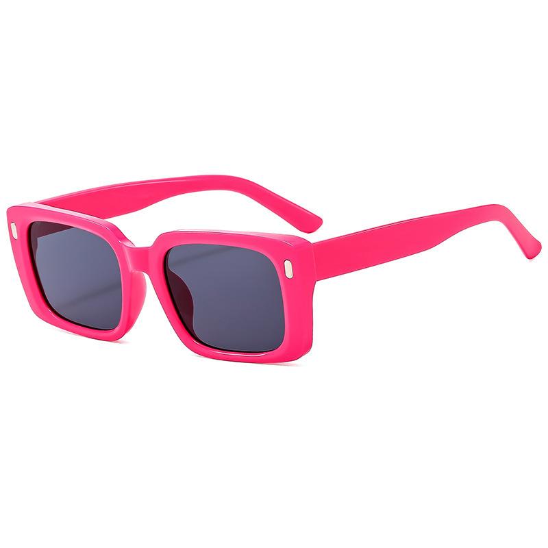 Rice Nail Square Frame Personality Trend Street Shot Sunglasses Driving Anti-Ultraviolet Tide Glasses Sunglasses Women