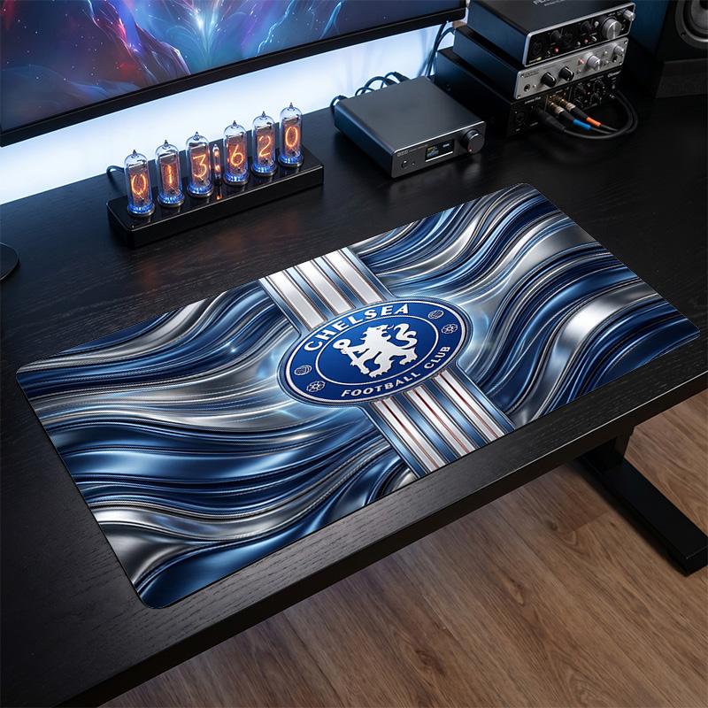 Tappetino per Mouse Grande Stampato Chelsea FC, Tappetino da Scrivania Gaming Morbido in Gomma Antiscivolo per Decorazione Ufficio Laptop Computer