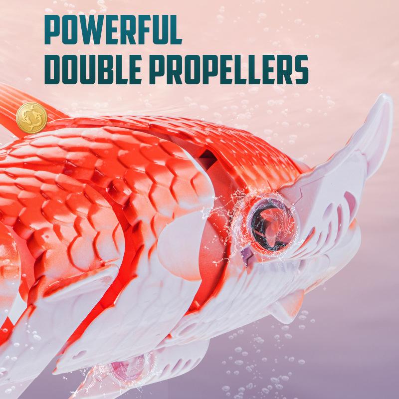 Portable Animal RC Koifish Simulation Waterproof Swimming Submarine Outdoor Water Toy for Pool Lake Children Boy Gift Rechargeable Simulated Fish Toy