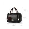New Style PU Leather Shoulder Bag Solid Color Small Flower Pendant Leather Handbag Straddle Bag Women Use