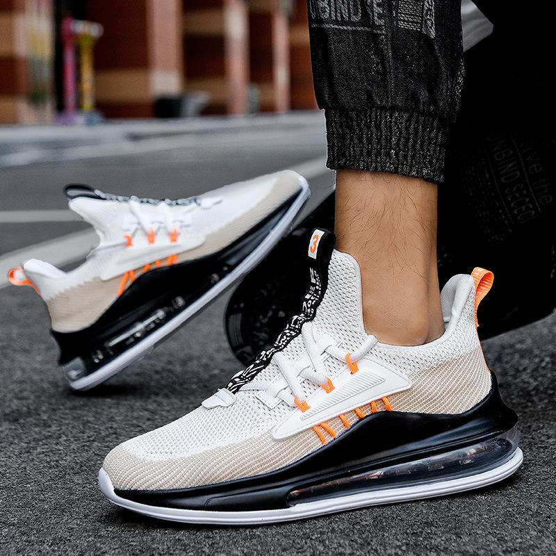 Men's low-top shoes full palm air cushion breathable ultra-light soft-soled running shoes casual sports shoes basketball shoes