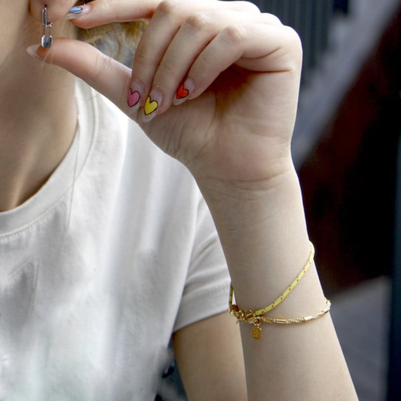 BE/GINS LA LIGNE TWOSOME BRACELET YELLOW DOT