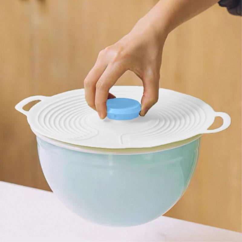 Silicone Fresh-Keeping Lid Anti-Spill Lid Dust-Proof And Leak-Proof Lid Kitchen Gadget Pot Lid Tableware Pot Lid Oil Cover Home
