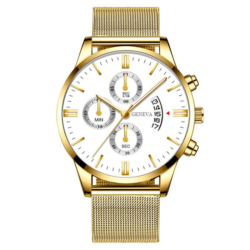 Top Brand Men's Quartz Watches Fashion Mesh Strap Man's Business Wristwatches Best Gifts Clock for Husband,Family,Friend