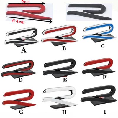 Pegatinas con emblema y logotipo R para parrilla delantera de coche, para maletero trasero, para G/olf 5, 6, 7, 8, R LINE, B/eetle, Pas/sat, Ti, Guangdong, Je/tta