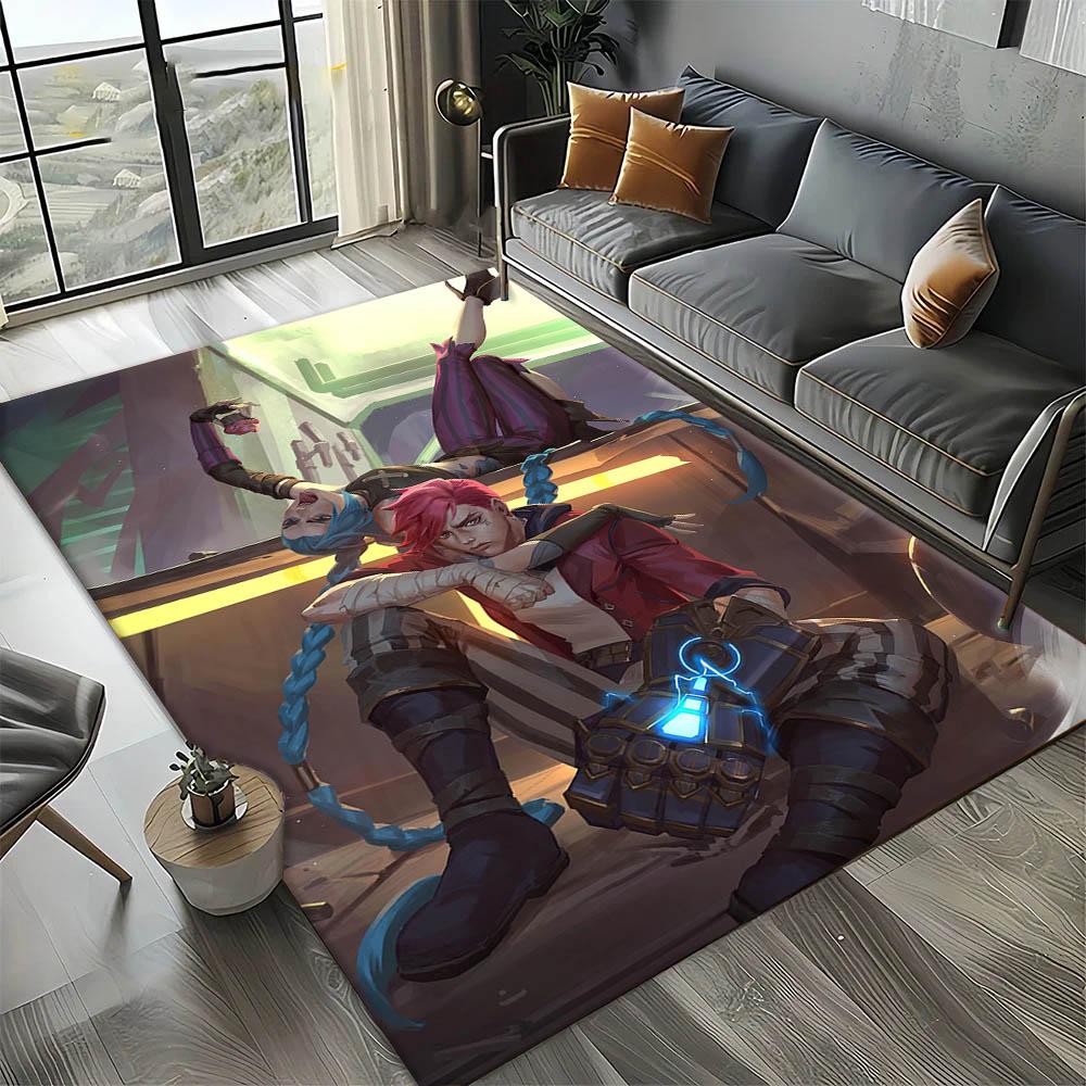 Video Game A-Arcane L-LOL Animation 3D Carpet Rug Art for Room Decor Home Kitchen KidsDoor Gift Kids Area Rug Non-slip Floor Mat