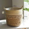 Oversized Straw Pot Extra Large Potted Plant Green Plant Flower Basket Plant Basket Woven Floor-to-Floor Indoor Bonsai