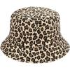 Leopard CA626 [White Fang] Hat, Print, Cap, Reversible, Plain, Outdoor, Women's, (Leopard Print)