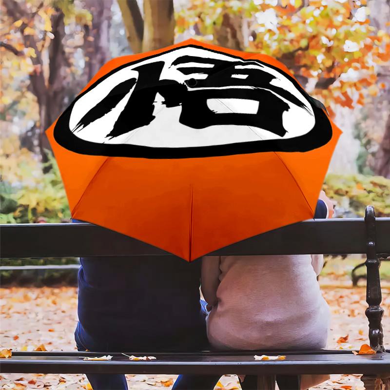 1 PC Automatic Folding Umbrella - Dragon Ball Z Logo Pattern Portable Foldable Design With 8 Ribs Christmas Birthday Gifts