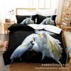3D Digital Printing Bedding Four-Piece Set Three-Piece Set Parrot Bed Sheet Quilt Pillow