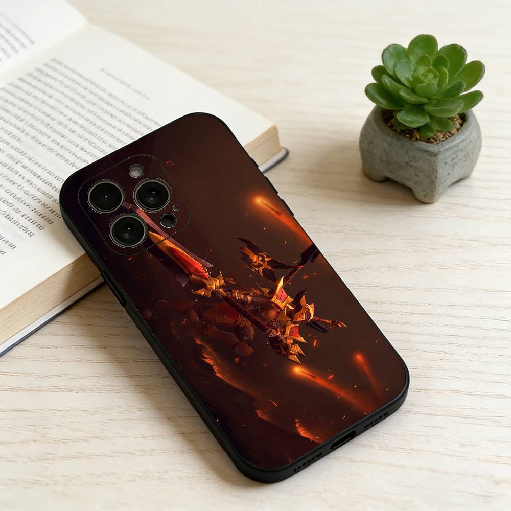 

D-DOTA 2 Phone Case For iPhone 17,16,15,14,13,12,11 Plus,Pro Max,XS,Soft Silicone Black Cover iPhone15plus