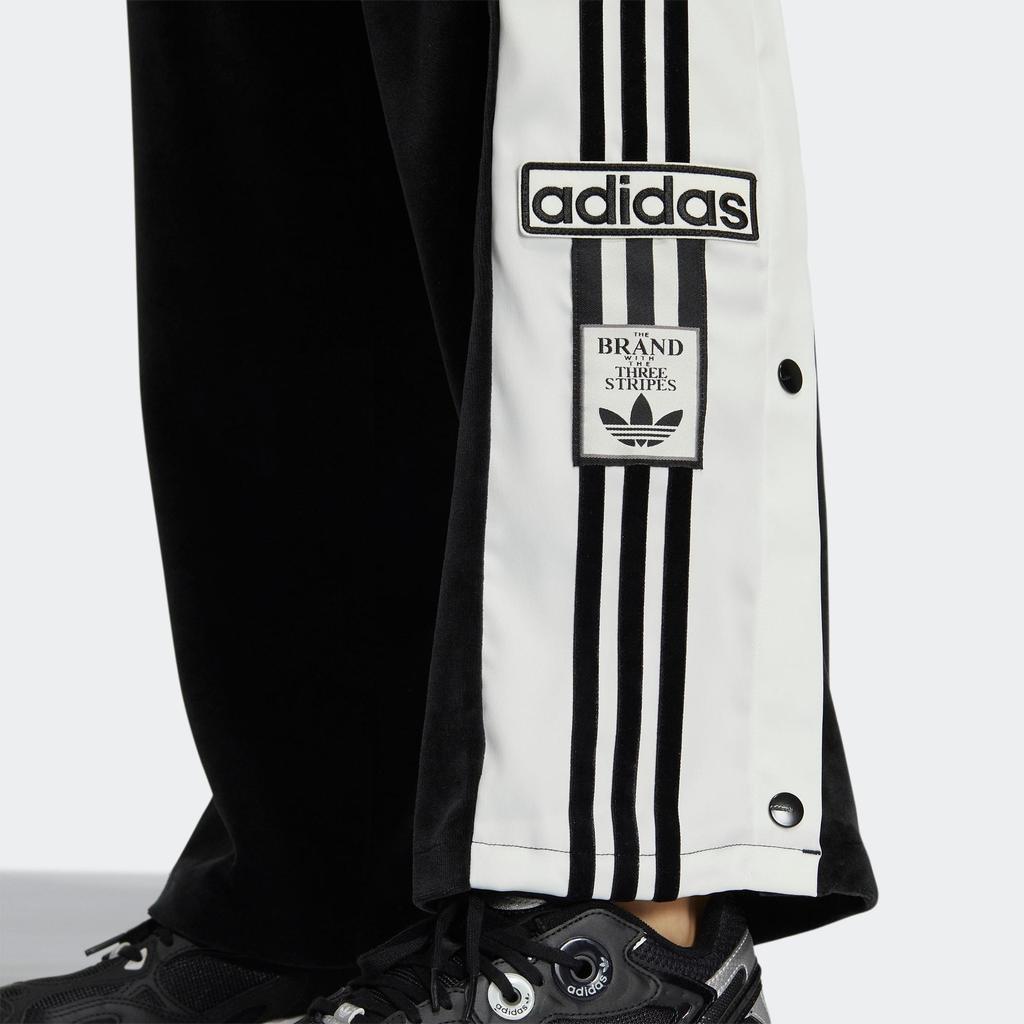 adidas Originals Adibreak Pant Women Black Snap Button Brand Logo Print Bottoms IC8127