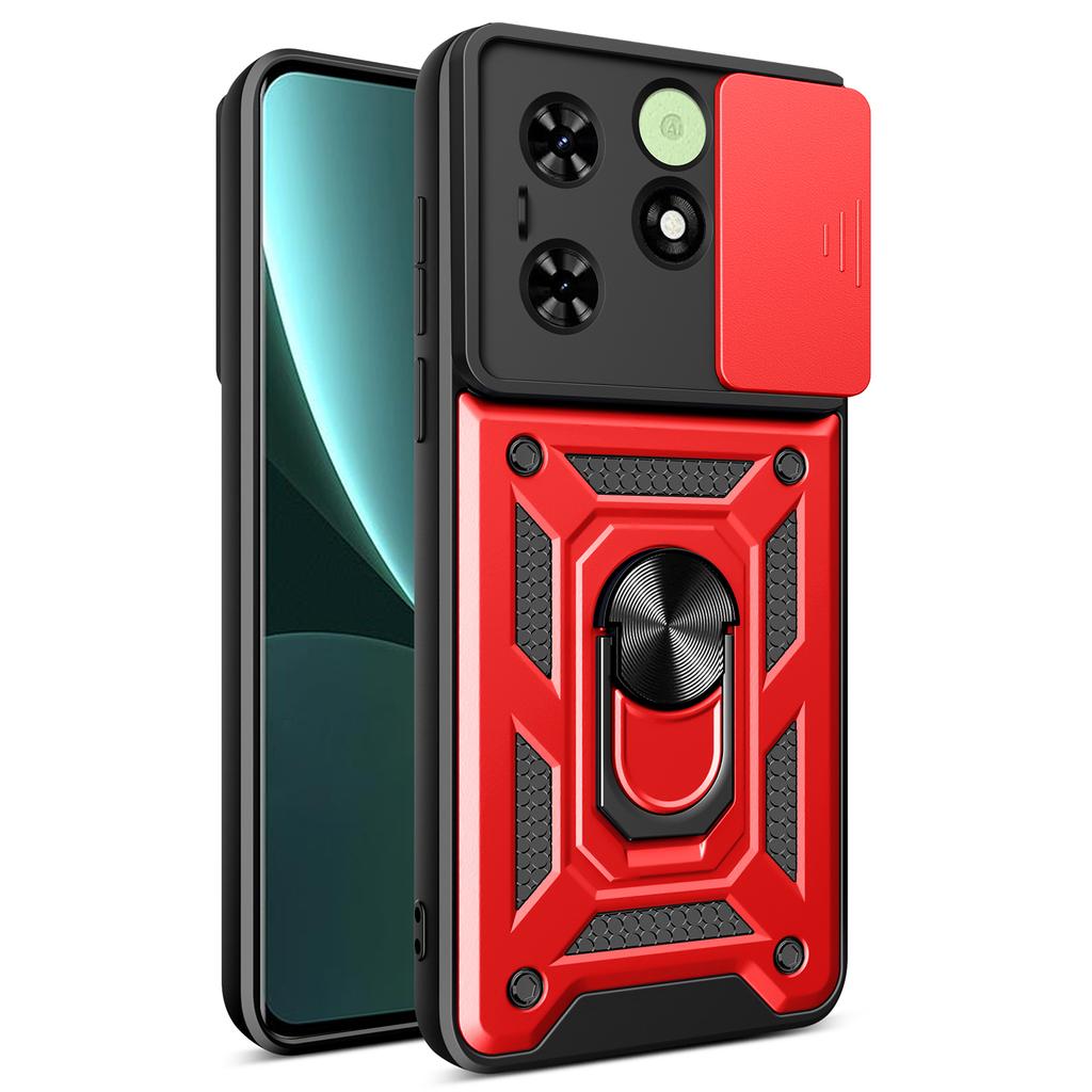 For TECNO Spark Go 2024 4G/Spark 20/Spark 20C/Pop 8 Case Slide Lens Guard PC+TPU Phone Cover