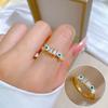 Real Gold Electroplated Open Eyes Zircon Fashion Slightly Inlaid Light Luxury Ring Index Finger Ring Same Cold Wind