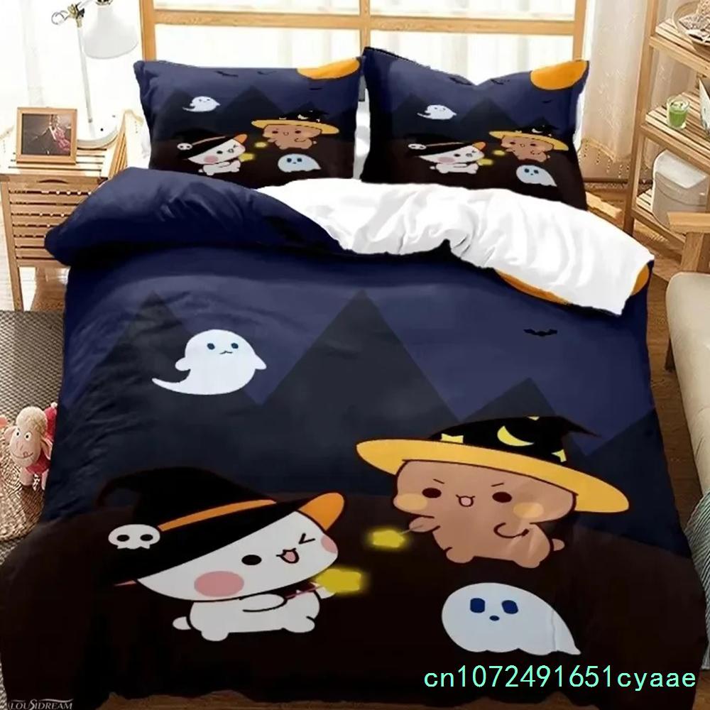 Cute Bubu Dudu Cartoon Bear Panda Bedding Set 3D Printed Suitable For Bedroom Duvet Cover Set With Pillowcases Kids Home Textile