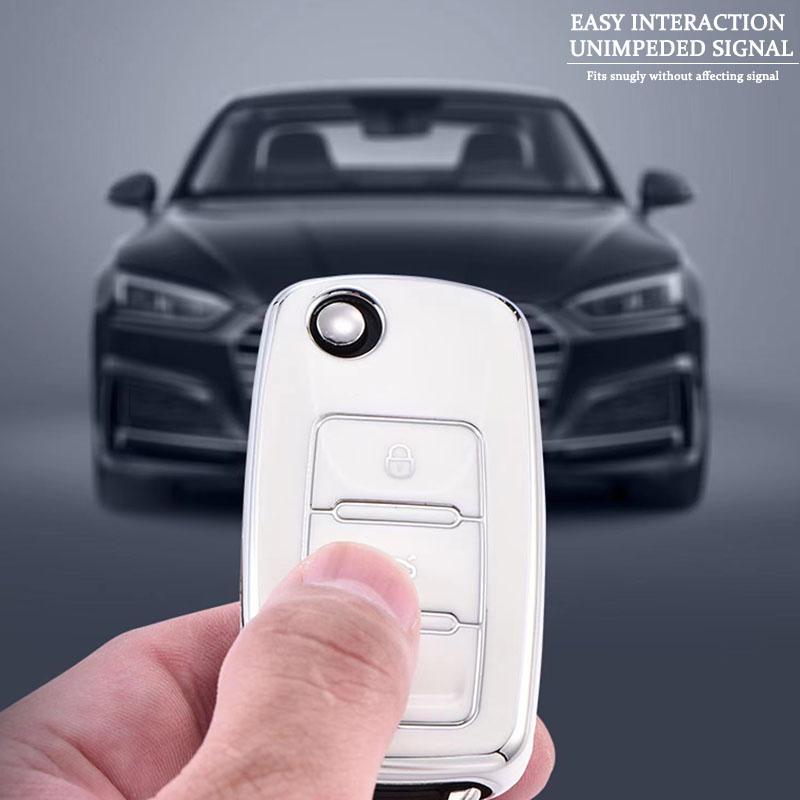 Tpu Car Key Case Cover For Vw Volkswagen Polo Tiguan Passat Golf Jetta Lavida Caddy Skoda Kodiaq Octavia Seat Leon Altea