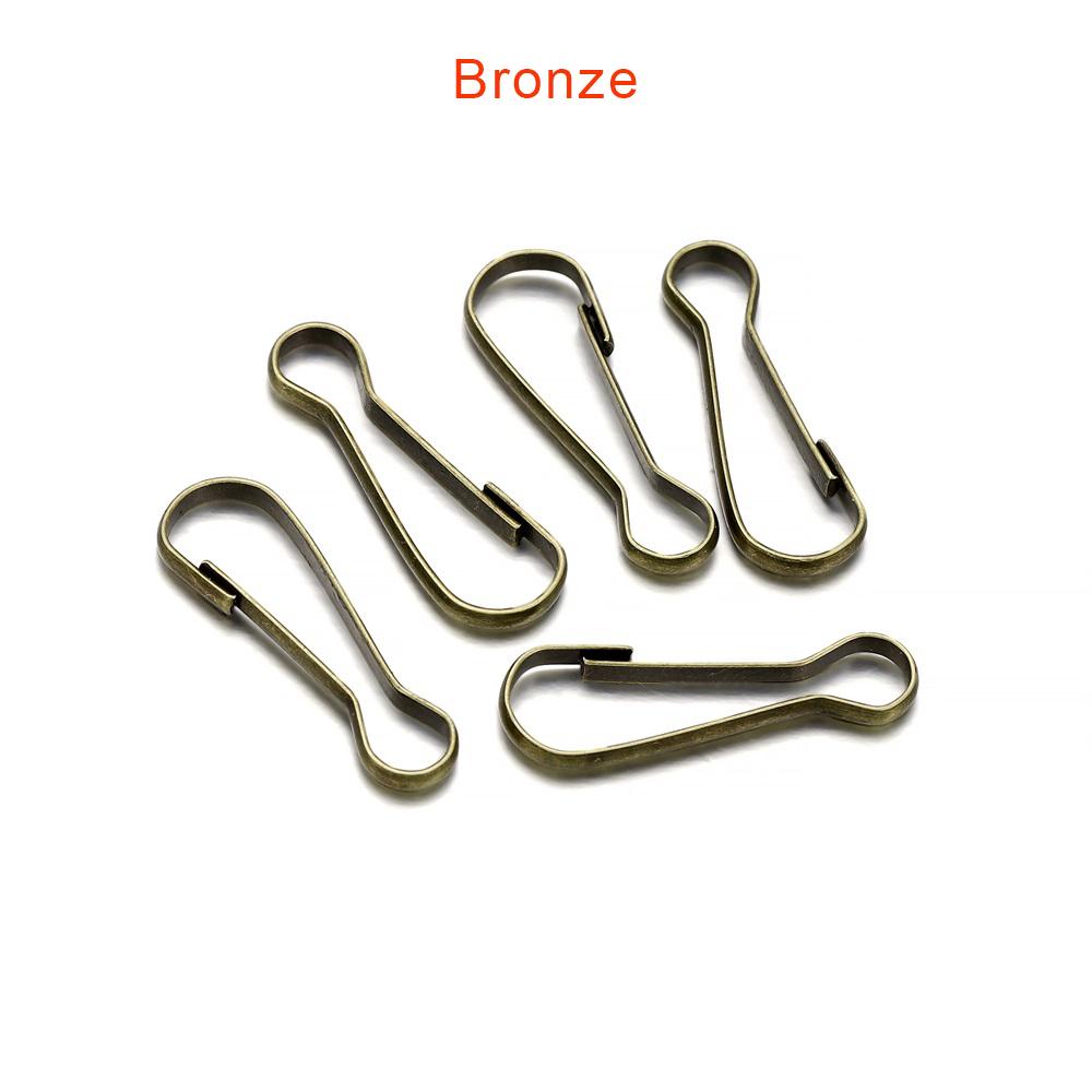 100Pcs/Lot Metal Snap Lanyard Clip Hook Gourd Buckle Connector for DIY Keychain Camping Hanging Buckle Jewelry Making Supplies