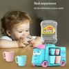 1pc Mini Children Dual Water Dispenser Toy with Cute Pink Blue Cold/Warm Water Juice Milk Drinking Fountain Simulation Kitchen T