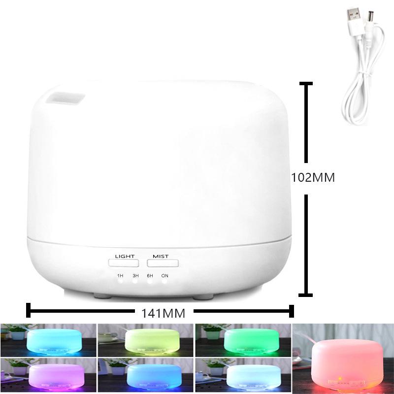 500ML Ultrasonic Air Humidifier & Aroma Diffuser - Muji Style, USB, Large Capacity