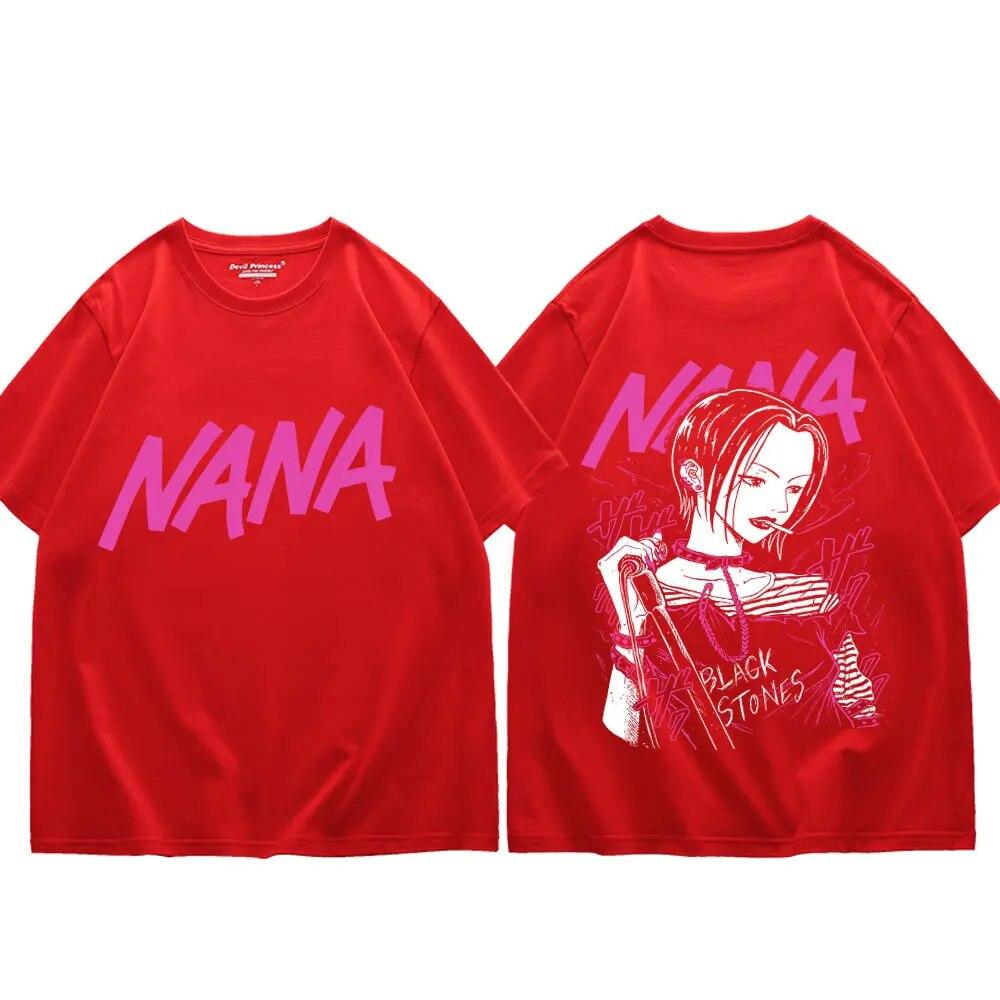 Japan Anime Nana Osaki Graphic T Shirts Unisex Women High Street Fashion Short Sleeve T-shirts Summer Trend Casual Loose T-shirt