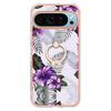 For Google Pixel 9/Pixel 9 Pro Case with Ring Kickstand IMD Marble Pattern TPU Back Cover