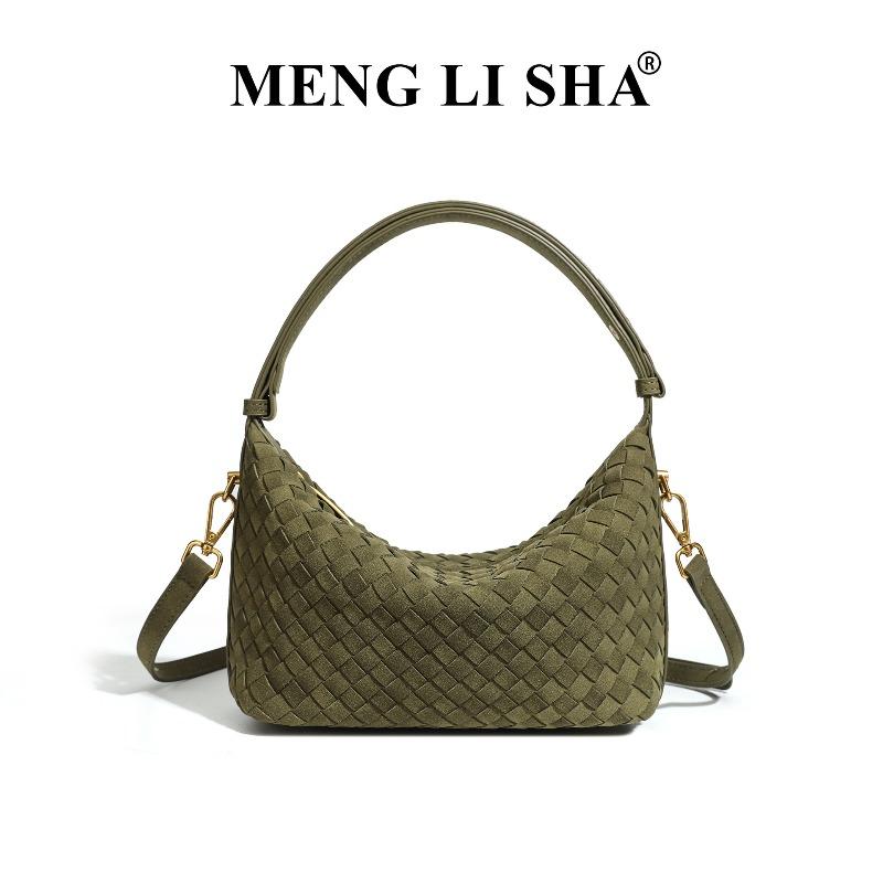 

Bag women s new niche matte leather woven bag simple retro shoulder messenger bag commuter large-capacity handbag оливковий колір