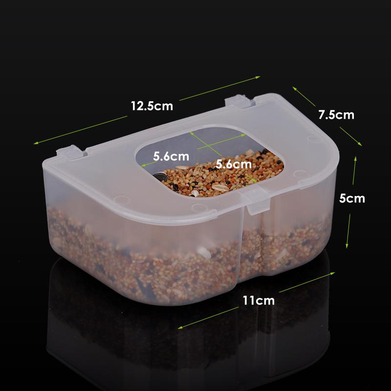 

1/2pcs Parrot Feeder Drinker Bird Supplies Plastic Bird Cage Parrot Birds Water Hanging Bowl Feeder Box Pet Cage Food Container 1pcs